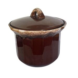 Vintage McCoy Brown Dipped Covered Casserole. 7079 USA Ovenproof. 2 qt.